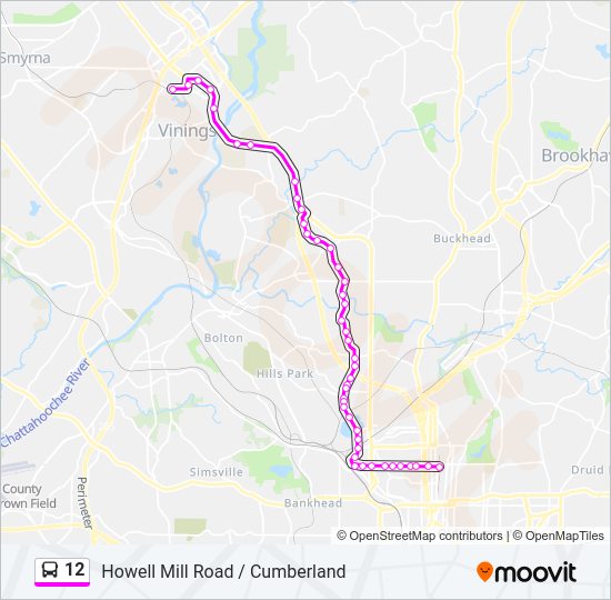 12 Bus Line Map