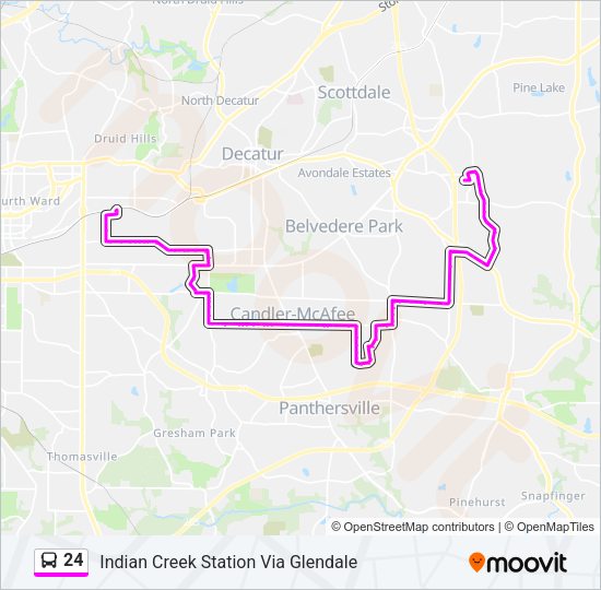 24 Bus Line Map