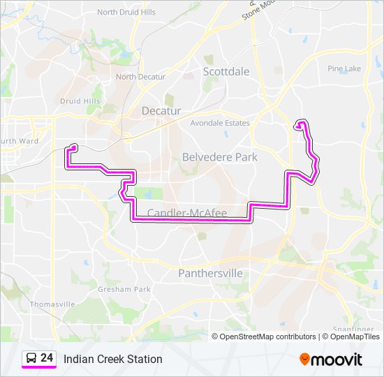 Mapa de 24 de autobús