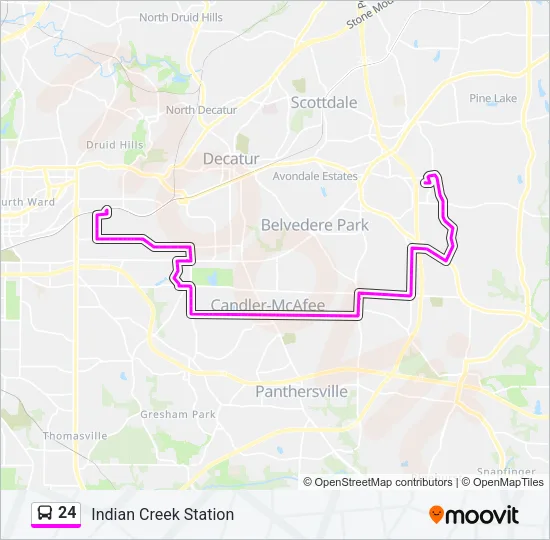 24 Bus Line Map