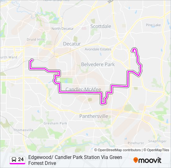 24 bus Line Map