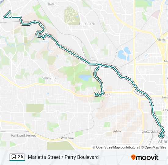 26 Bus Line Map