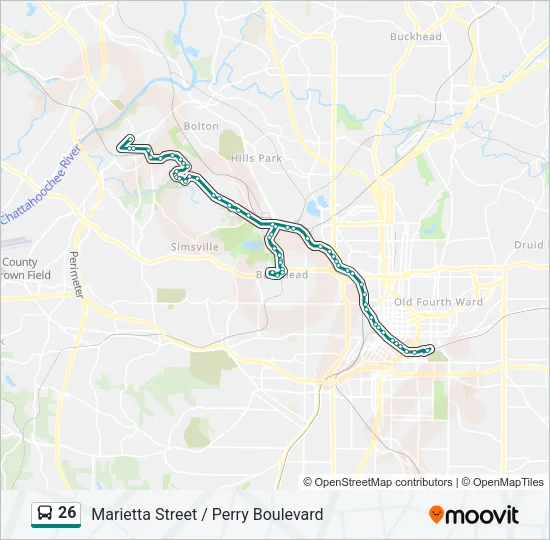 26 Bus Line Map