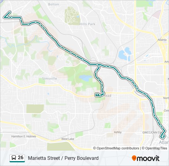 Mapa de 26 de autobús