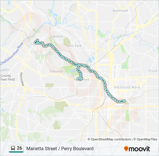 26 Bus Line Map