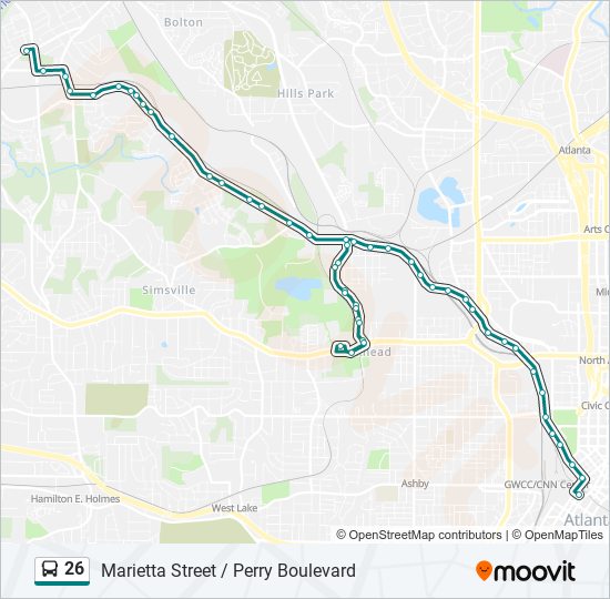 26 Bus Line Map