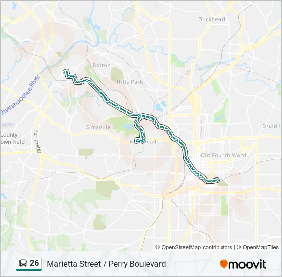 26 Bus Line Map