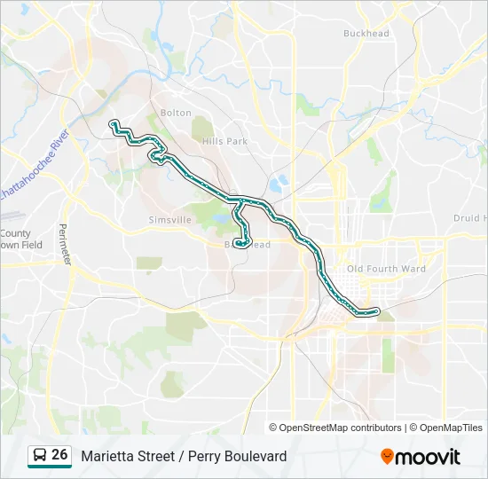 26 Bus Line Map