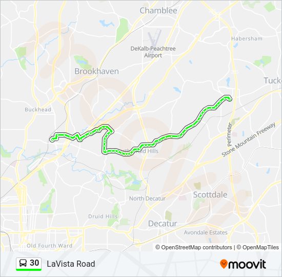 30 Bus Line Map