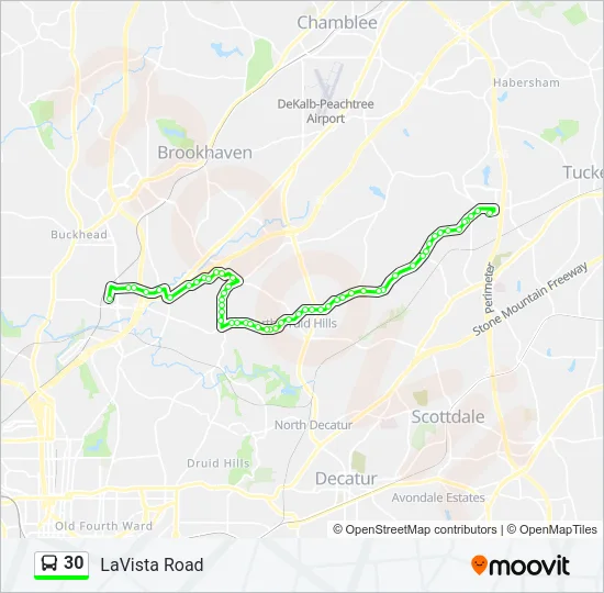 30 Bus Line Map