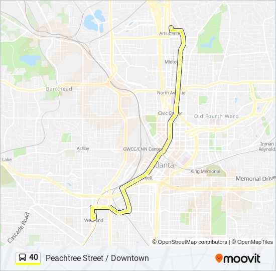 Mapa de 40 de autobús