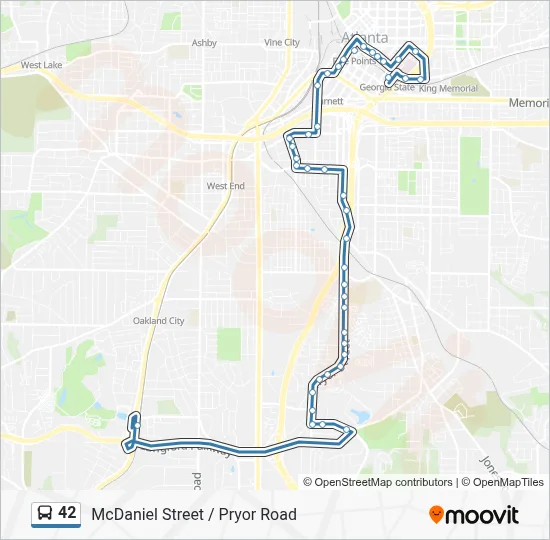 42 Route: Schedules, Stops & Maps - Five Points Stn (Updated)