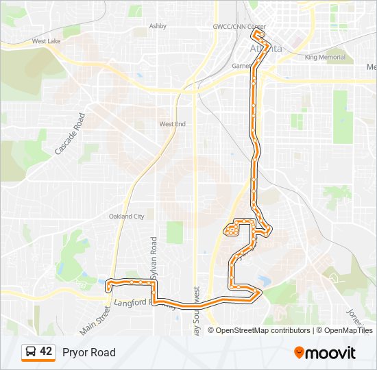 42 Bus Line Map