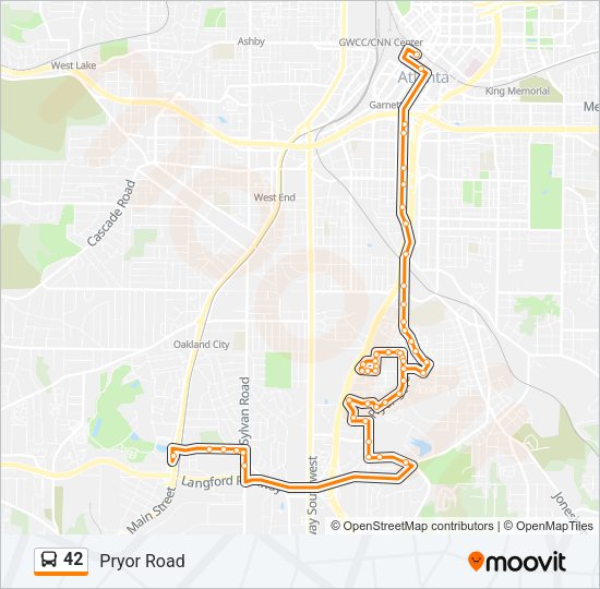 42 Bus Line Map