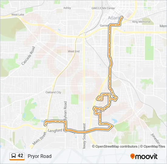 42 Bus Line Map