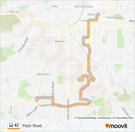 42 Bus Line Map