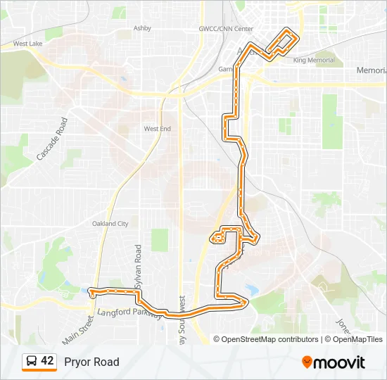 42 Bus Line Map