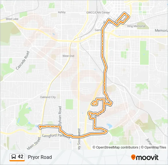 42 Bus Line Map