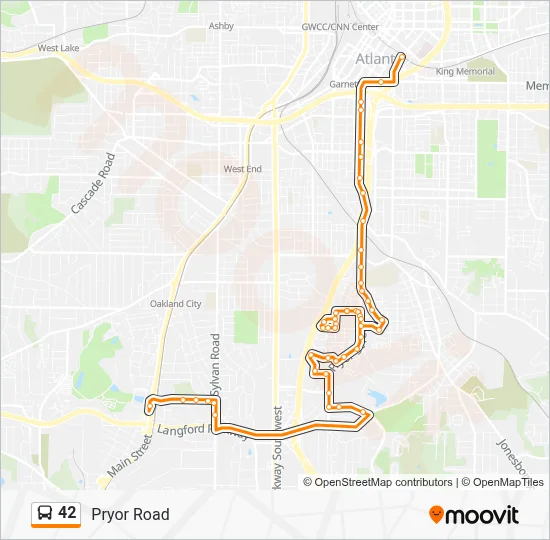 42 Route: Schedules, Stops & Maps - Georgia State Station (West Loop ...
