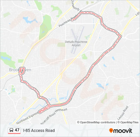 47 Bus Line Map