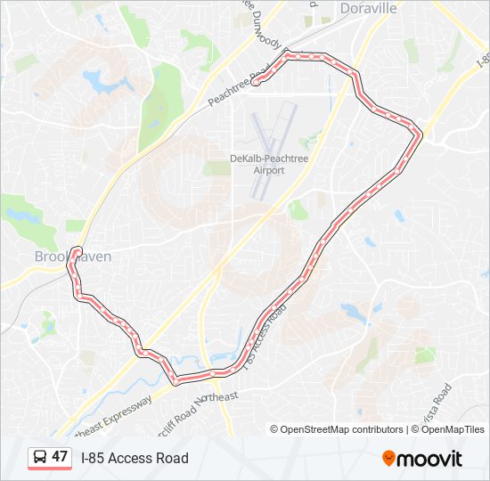 47 bus Line Map