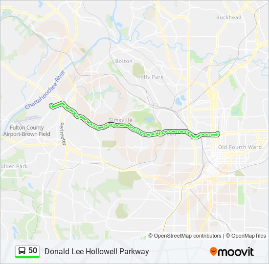 50 bus Line Map