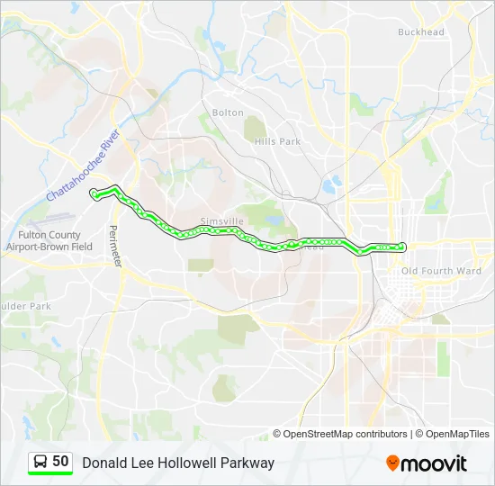 50 Bus Line Map