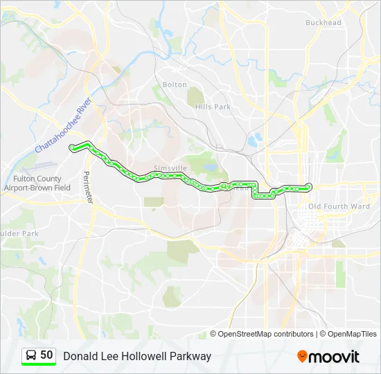 50 Bus Line Map