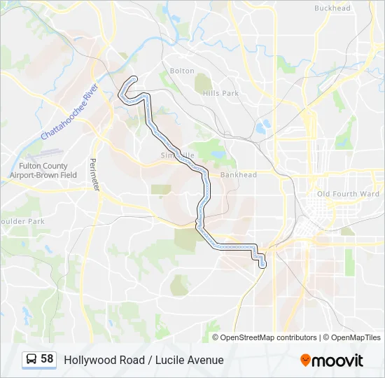 58 Bus Line Map