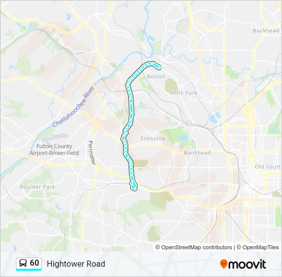 60 Bus Line Map