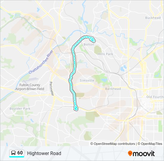 60 Bus Line Map