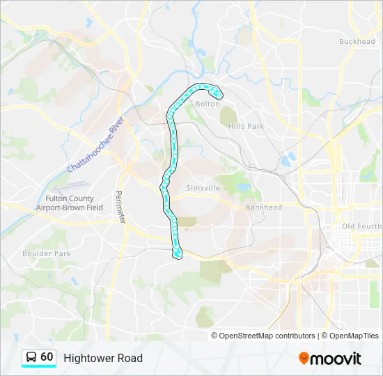 60 Bus Line Map