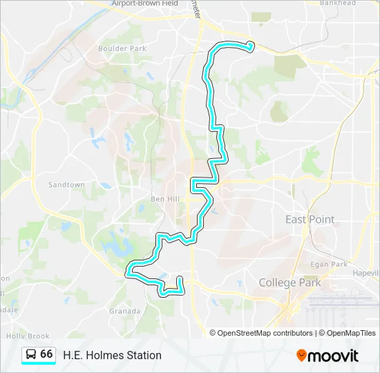 66 Bus Line Map
