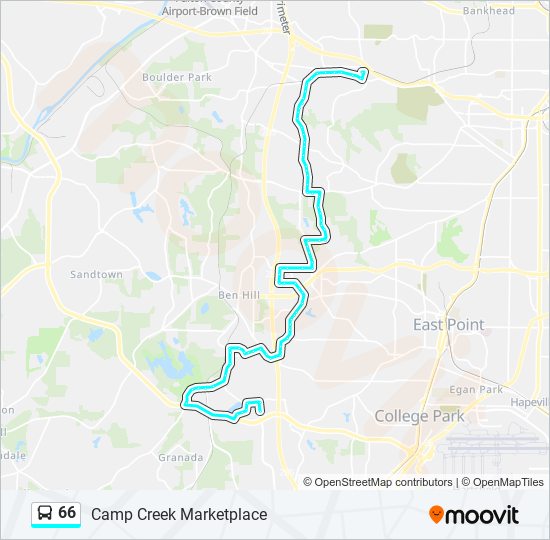 66 Bus Line Map