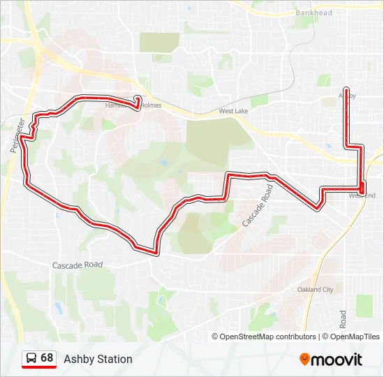 68 Bus Line Map