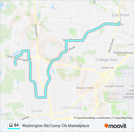 84 Bus Line Map