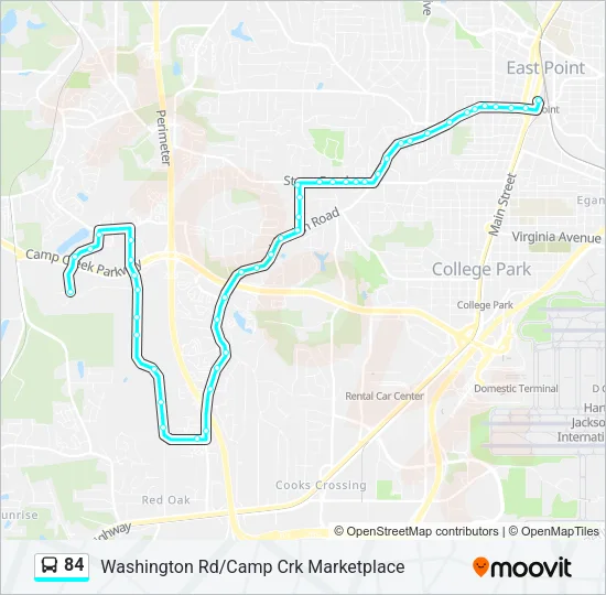 84 Bus Line Map