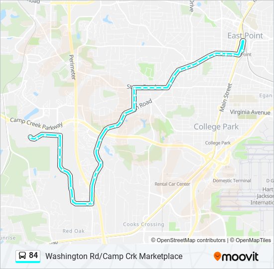 84 Bus Line Map