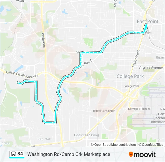 84 Bus Line Map