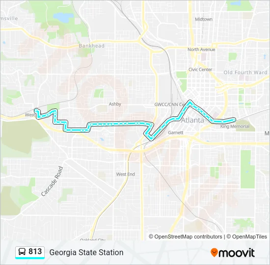 813 Bus Line Map
