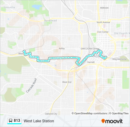 813 Bus Line Map