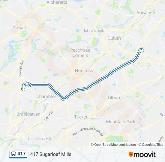 417 Bus Line Map