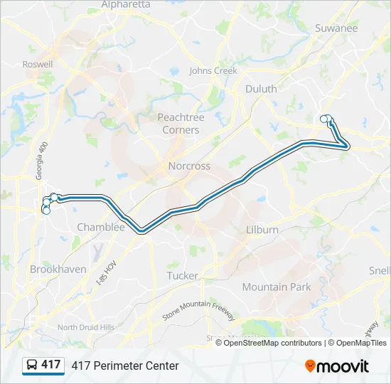 417 Bus Line Map