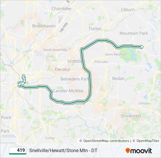419 Route: Schedules, Stops & Maps - 419 Downtown (Updated)