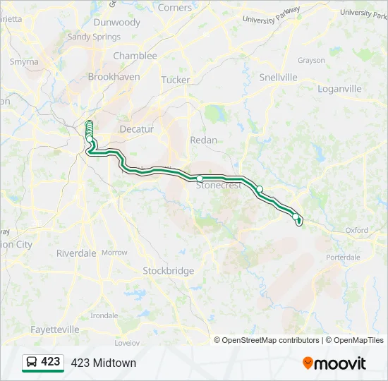 423 Bus Line Map