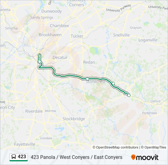 423 Bus Line Map