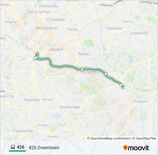 426 bus Line Map