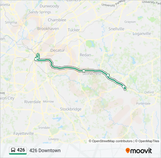 426 Bus Line Map