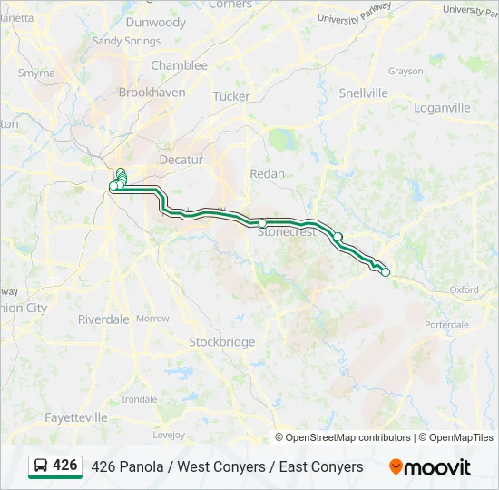 426 Bus Line Map