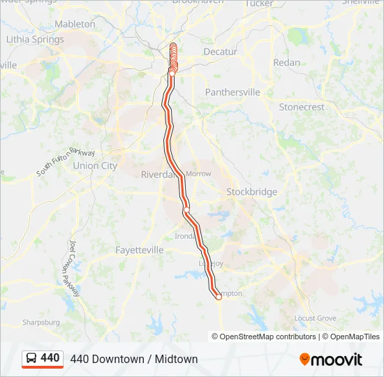 440 Bus Line Map